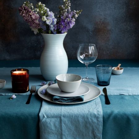 Table Cloths & Runners - Peacock & Blue Linen