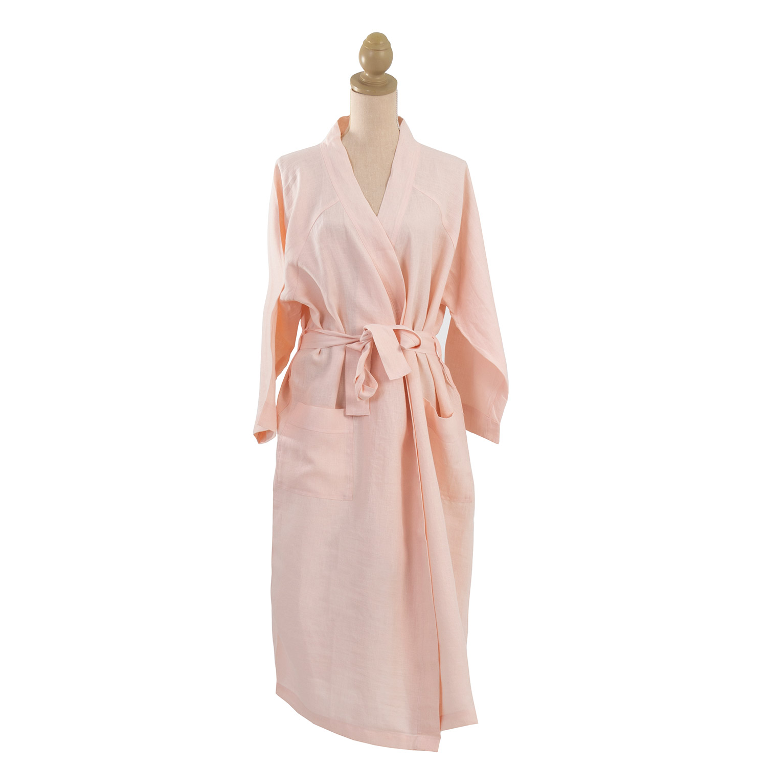 Blush Linen Robe