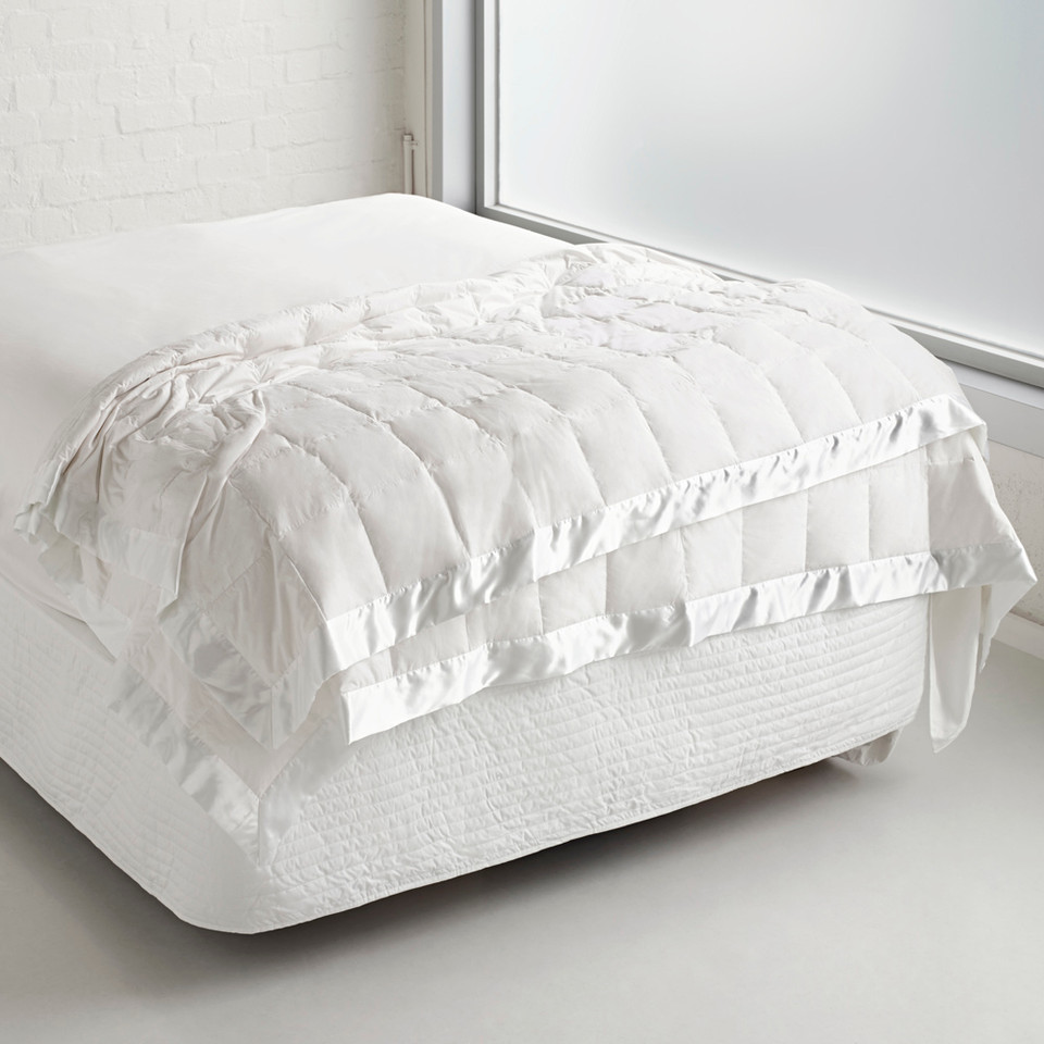 Fairydown Espresso Duck Down Blanket White River Nile